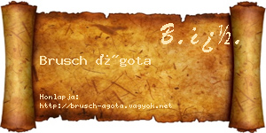 Brusch Ágota névjegykártya